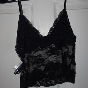 White Fox Boutique Black Lace Tank